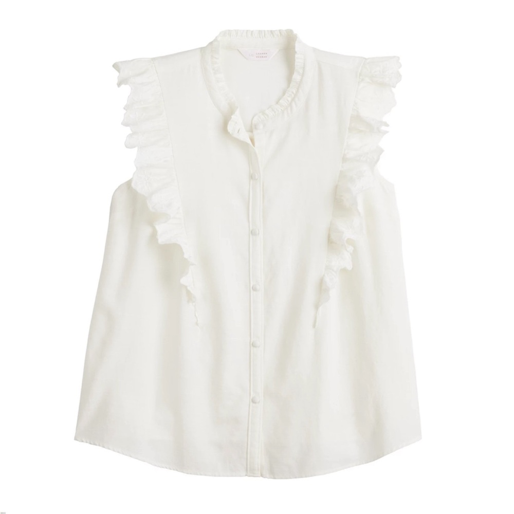 Lauren Conrad White Tank Size Large NWOT